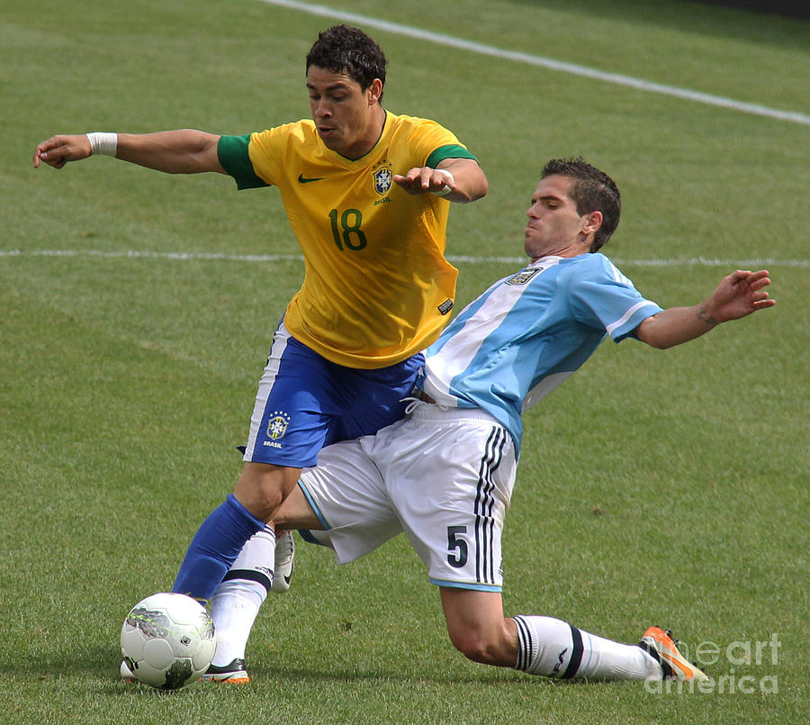 Lionel Messi Photograph - Argentina vs Brazil Battle II by Lee Dos Santos
