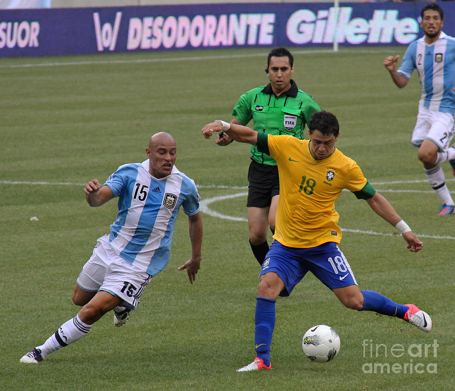 Argentina vs Brazil Battle Photograph by Lee Dos Santos