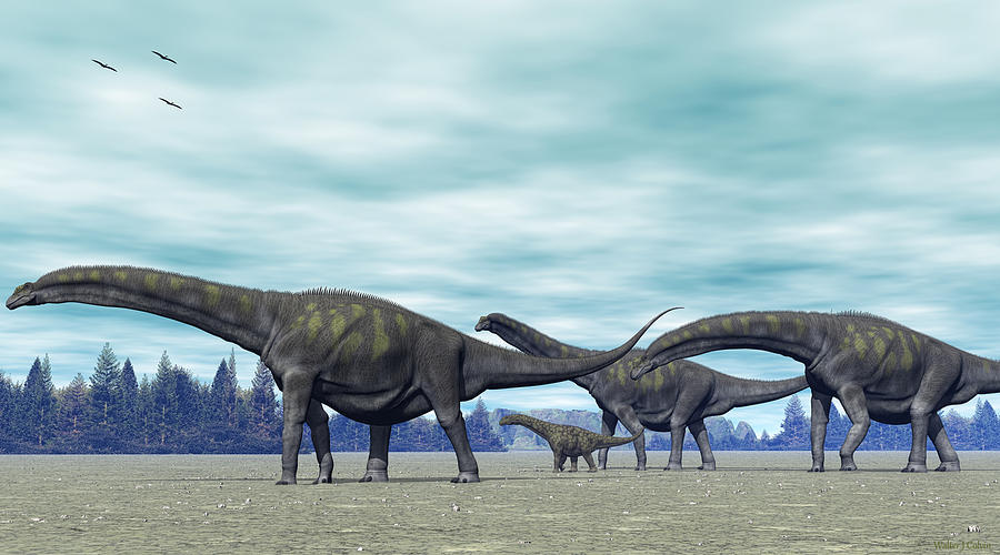 Argentinosaurus Digital Art by Walter Colvin