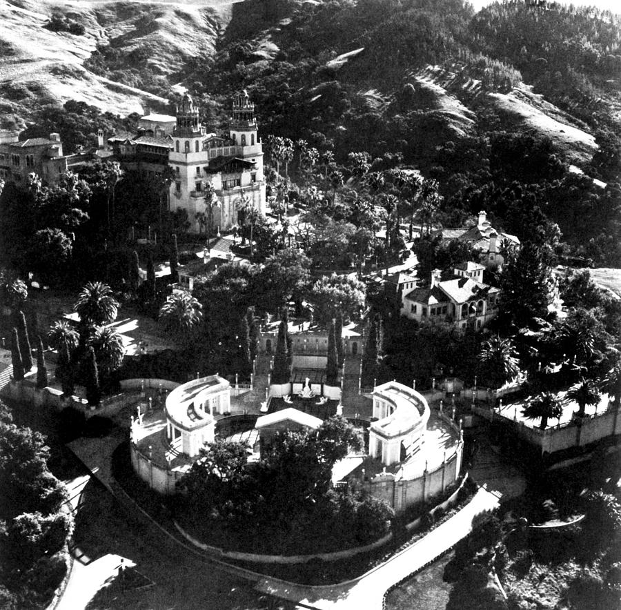 Hearst Castle Photograph - Arial View Of Hearst Castle, San by Everett
