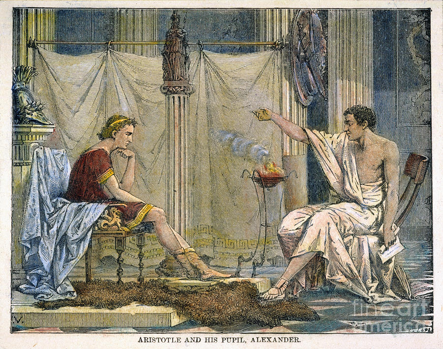 Alexander The Great Photograph - Aristotle & Alexander by Granger