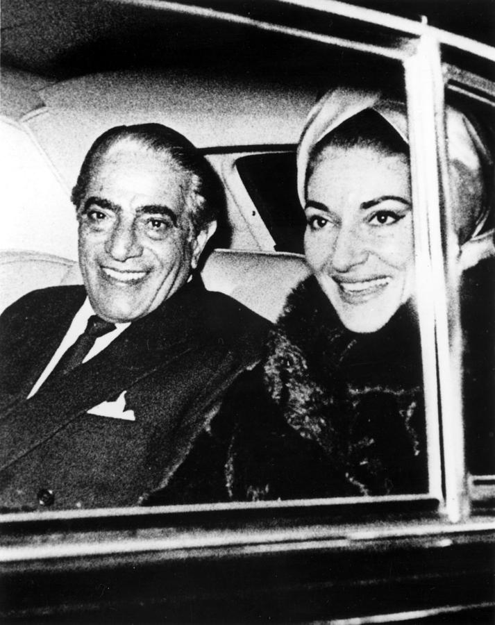 Car Photograph - Aristotle Onassis And Maria Callas by Everett