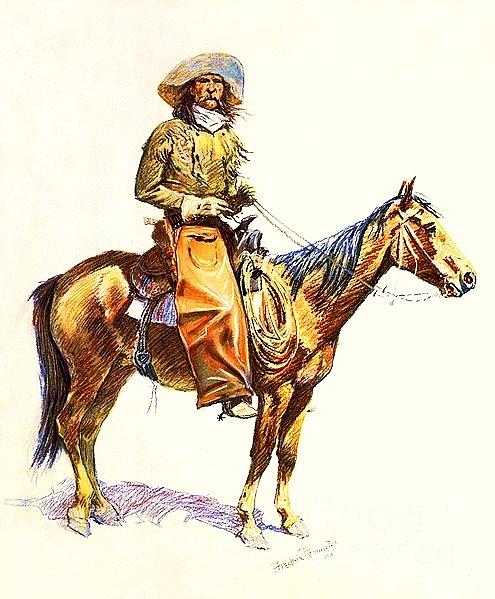 Arizona Cowboy Painting by Thea Recuerdo