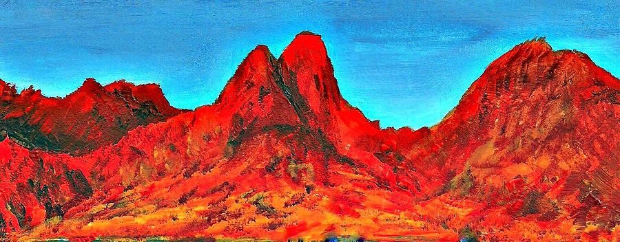 Arizona Mountains Painting by Randall Weidner