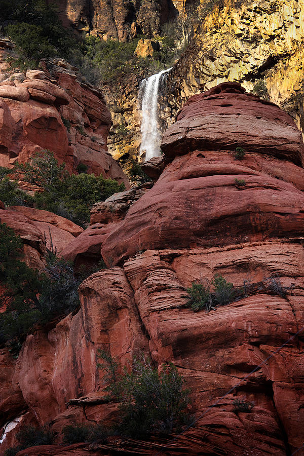 Arizona Red Rocks Waterfall Photograph