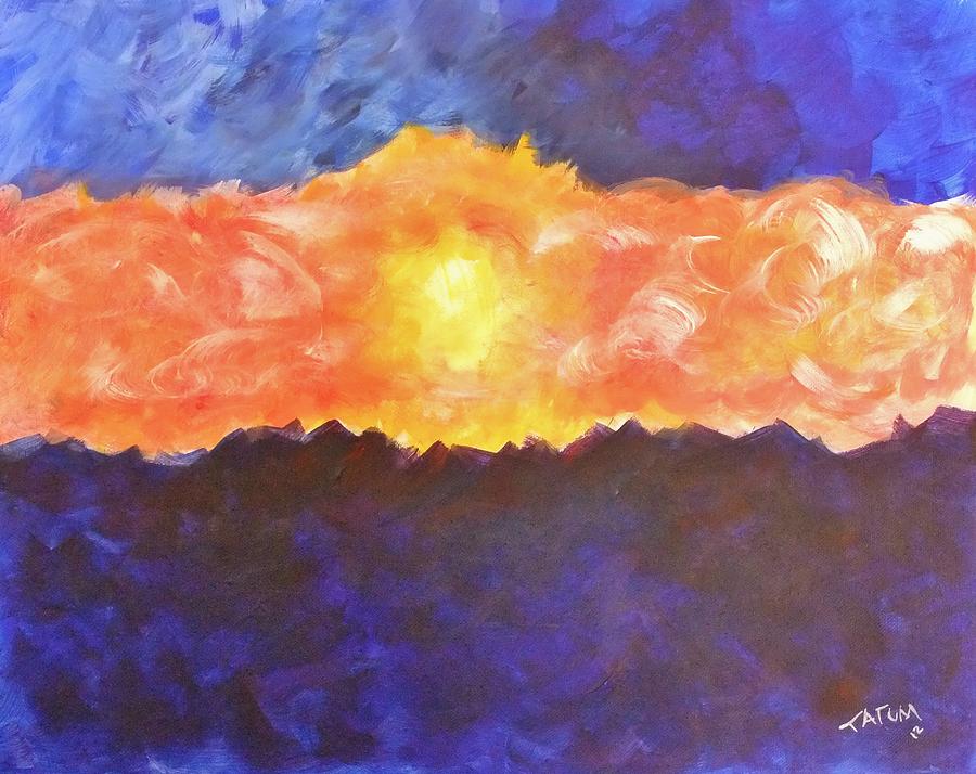Arizona Sunset Painting by Tatum Chestnut