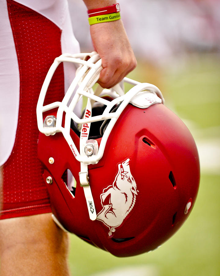 Arkansas Razorback Helmet Photograph by Replay Photos