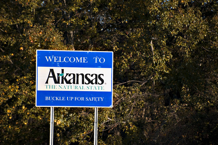 Bend Photograph - Arkansas Sign  by Malania Hammer