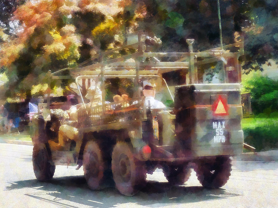 Army Vehicle in Parade Photograph by Susan Savad
