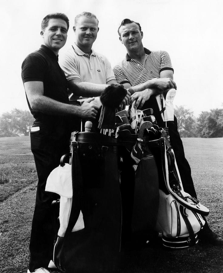 Black And White Photograph - Arnold Palmer, Jack Nicklaus And Gary by Everett