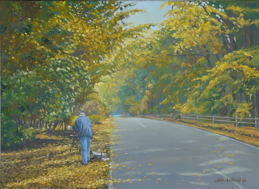 Fall Painting - Arrowtown Autumn by John  Archbold