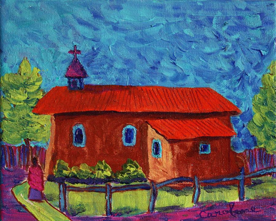 Arroyo Seco Church Painting by Carolene Of Taos