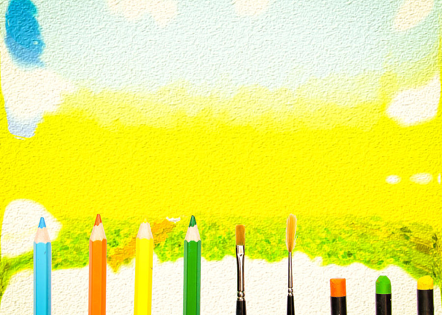 Crayon Photograph - Art concept by Tom Gowanlock