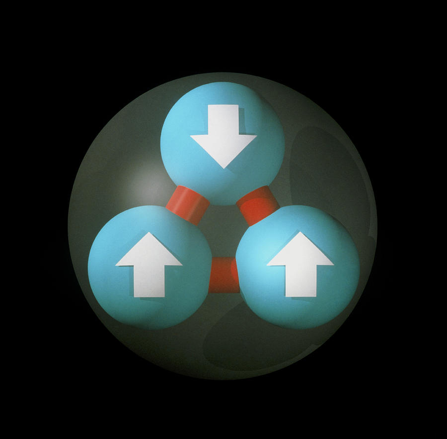 Proton Photograph - Art Of Proton Showing Constituent Quarks by Laguna Design