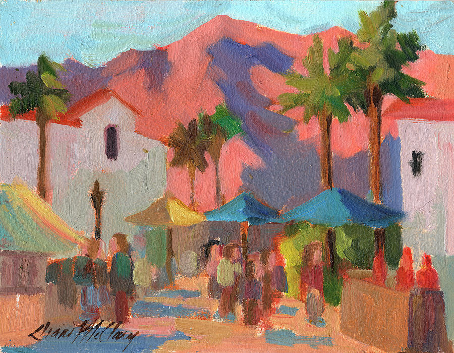 Mountain Painting - Art Under the Umbrellas by Diane McClary