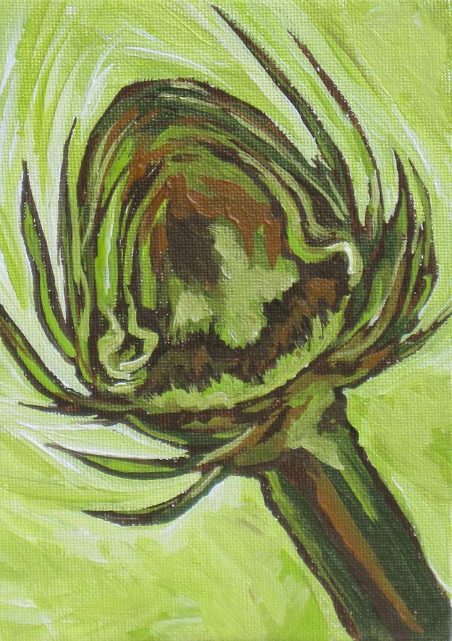 Nature Painting - Artichoke by Sandy Tracey