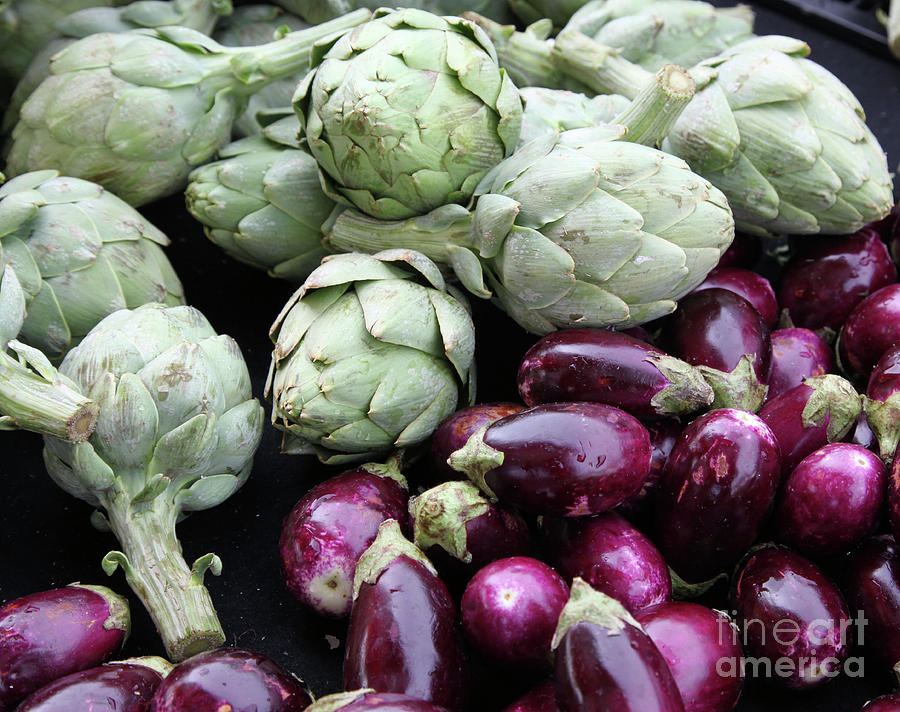 Artichokes and Eggplants  Photograph by Portraits By NC