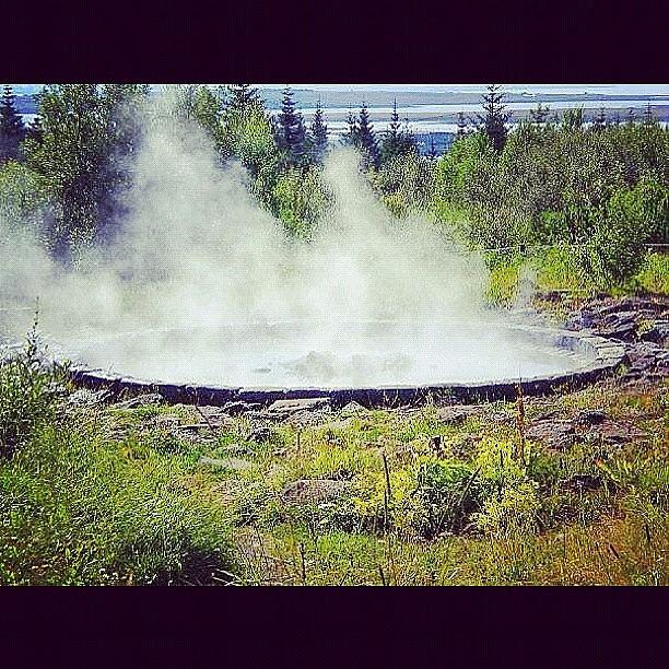 Nature Photograph - #artificial #geyser In #reykjavik by CarLos Alfonsoson