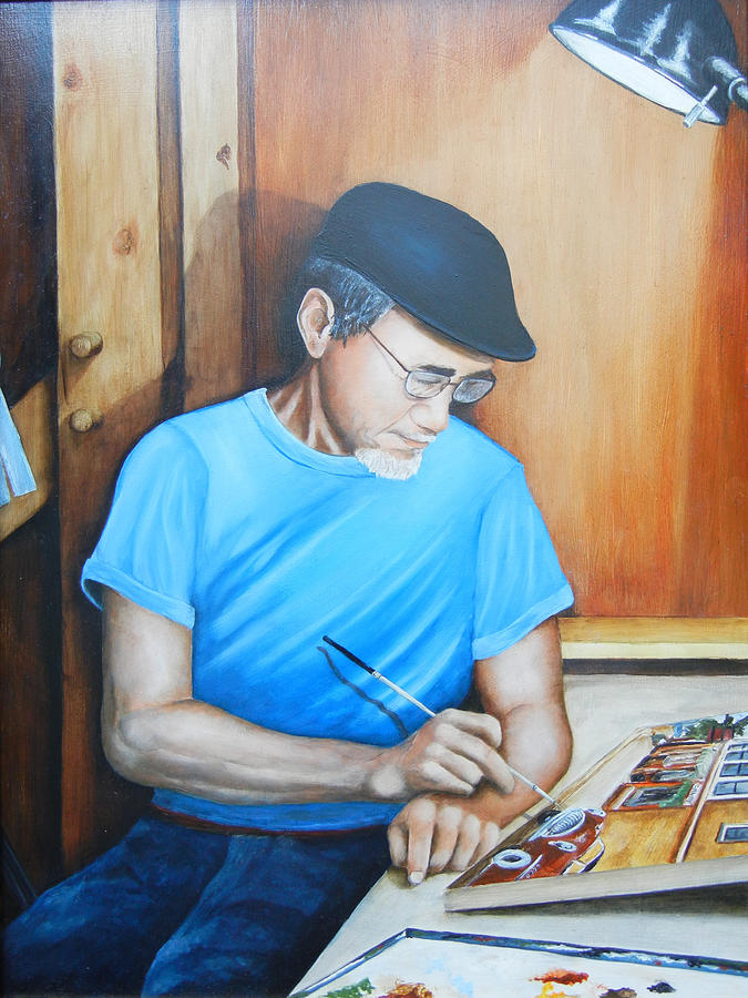 Artist at work Painting by Ron Hamilton - Fine Art America