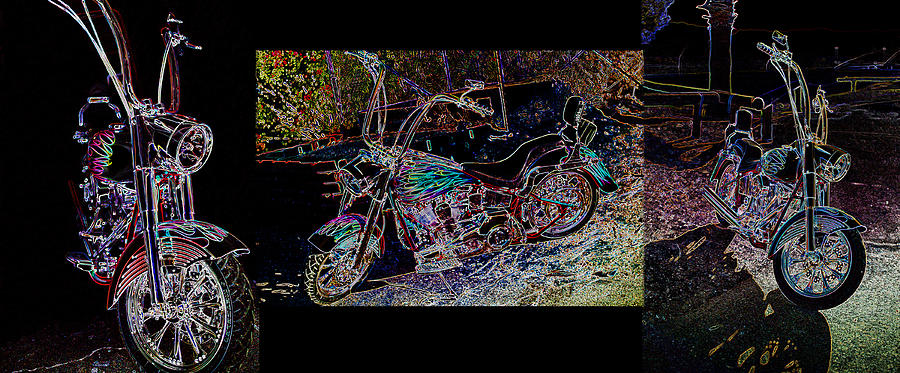 Artistic Harley Montage Photograph by Charles Benavidez