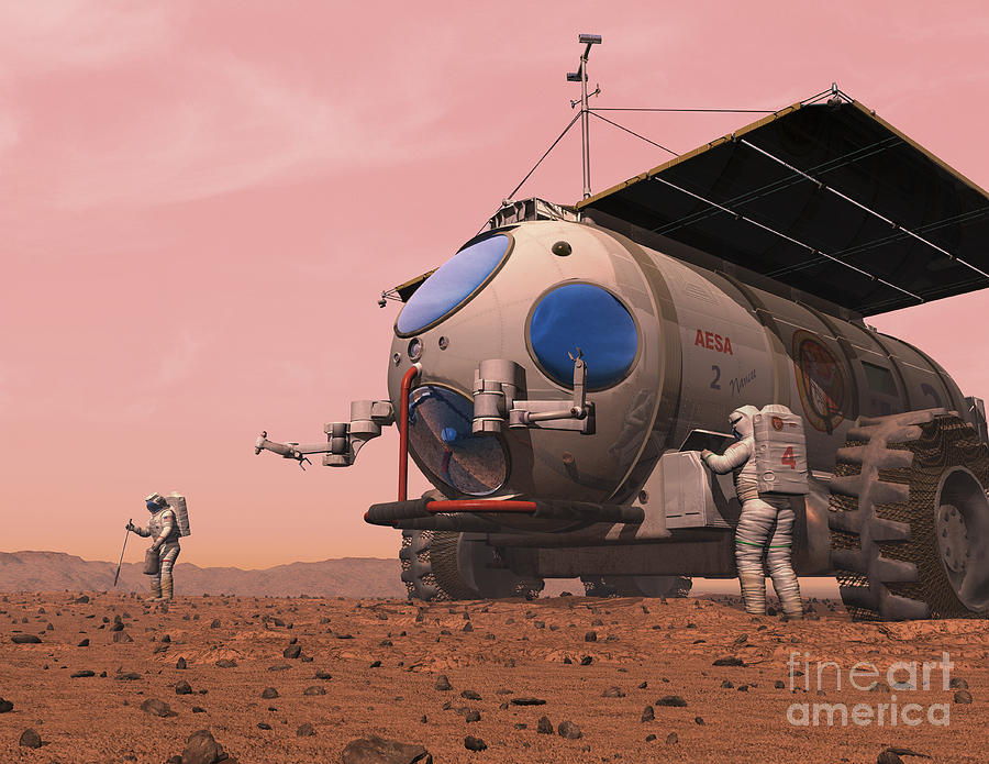 Artists Concept Of How A Martian Digital Art