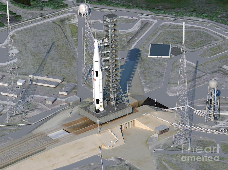 Artists Concept Of Sls Rocket Photograph by NASA/Science Source