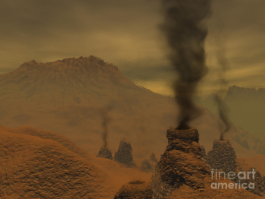 Space Digital Art - Artists Concept Of Volcanic Activity by Walter Myers