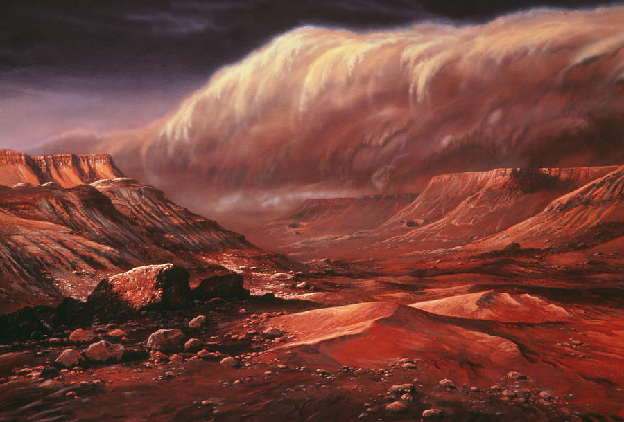 Artists Impression Of The Martian Surface Photograph by Ludek Pesek