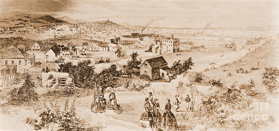 Artists Rendition of San Francisco California in 1856 Photograph by Padre Art