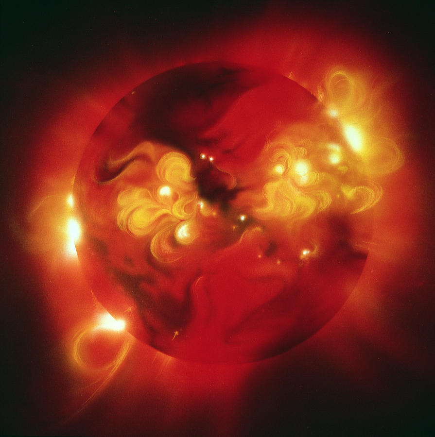 Sun Photograph - Artwork Of The Solar Corona Based On X-ray Imagery by Detlev Van Ravenswaay