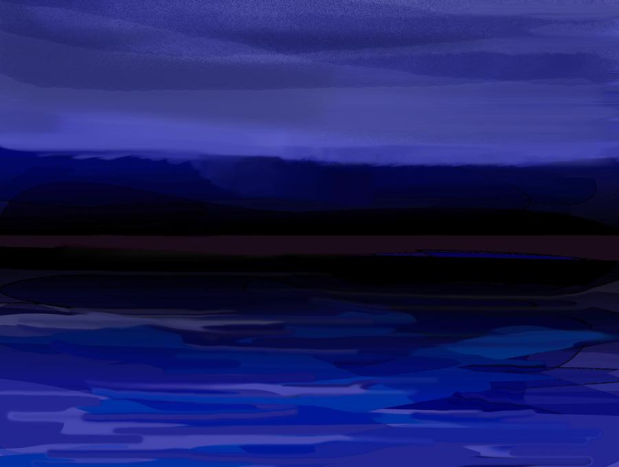 Quiet Waters Digital Art - As Night Ends... by Bryna La