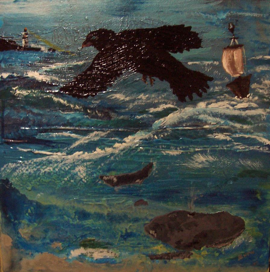 As The Crow Flys Painting by Susan Voidets
