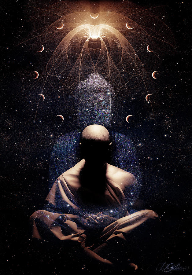 Buddha Digital Art - Ascension by Jennifer Gelinas