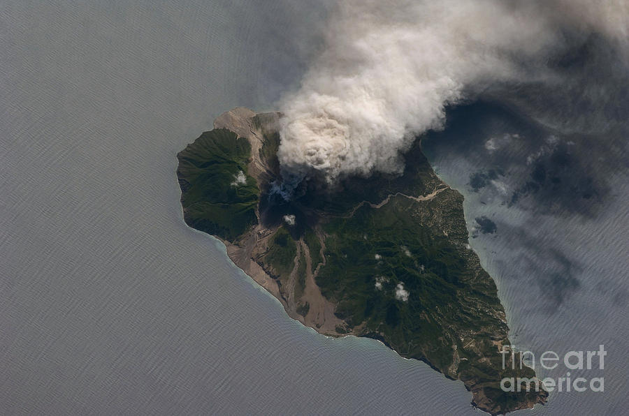 Ash And Steam Plume, Soufriere Hills Photograph by NASA/Science Source