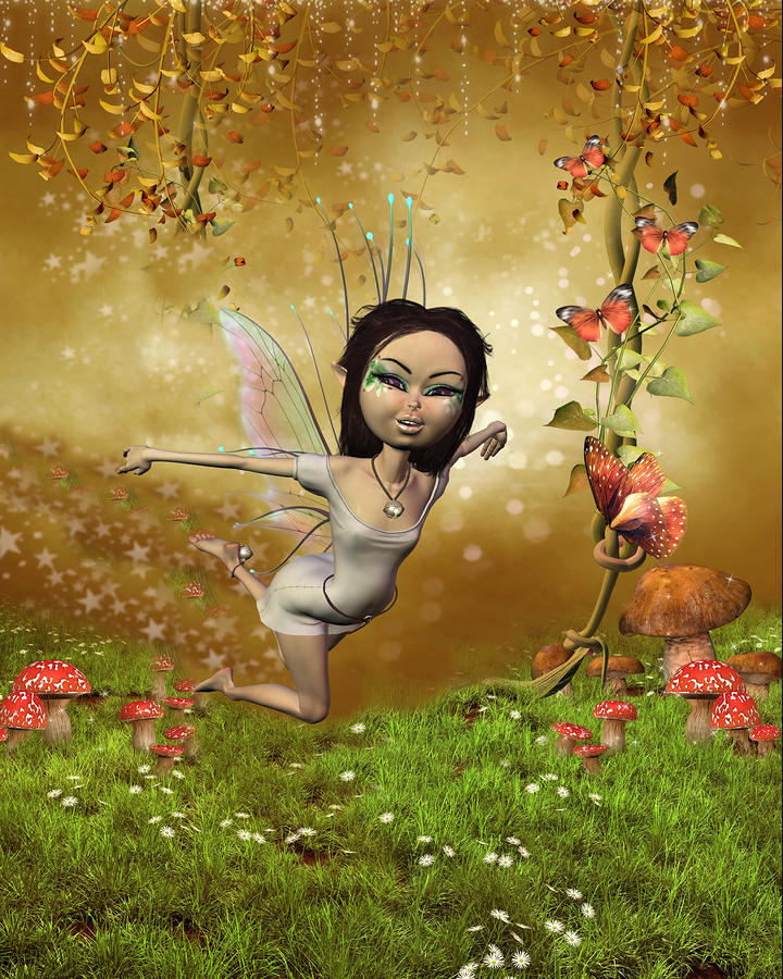 Asian Fairy In The Enchanted Woods Digital Art by John Junek
