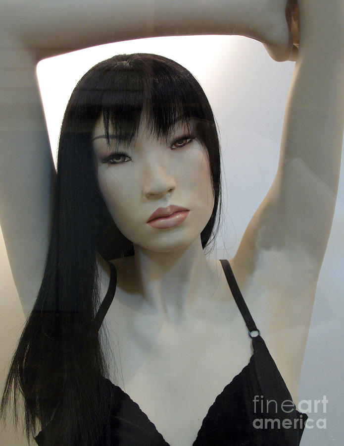 Portrait Photograph - Asian Female Face Mannequin by Kathy Fornal