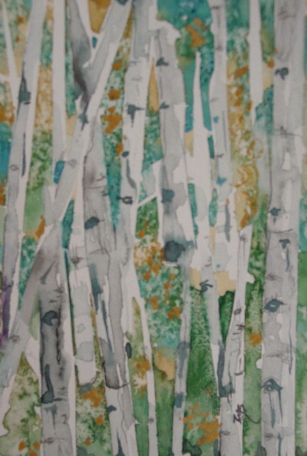 Aspen Eyes #5 Painting by Robin Miller-Bookhout