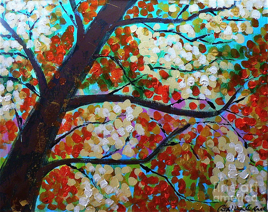 Fall Painting - Aspen Fall by Catalina Rankin