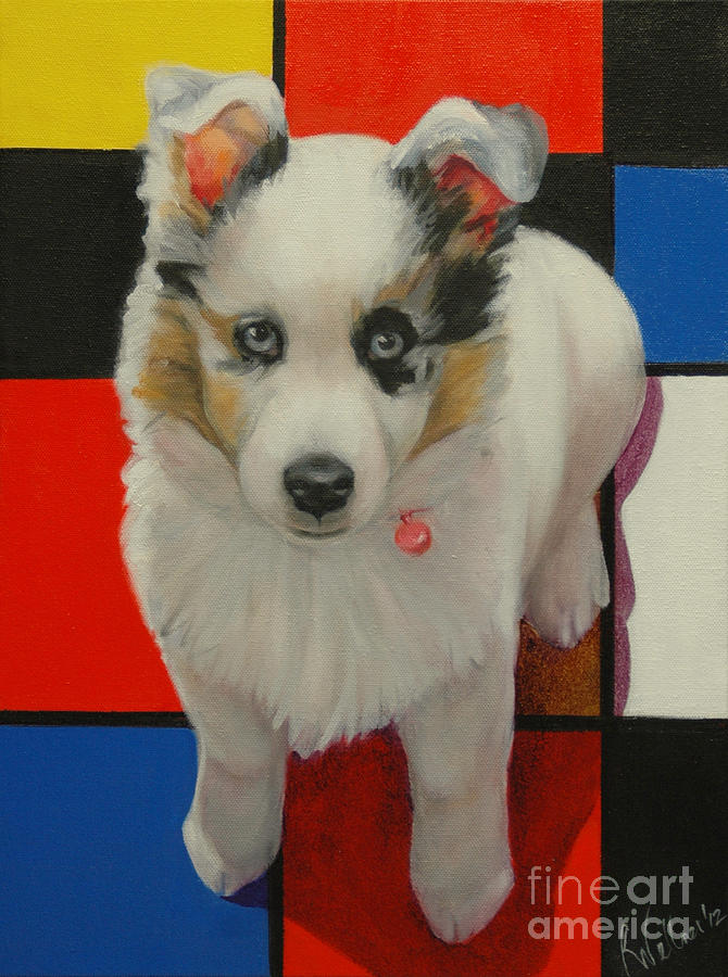 Dog Painting - Aspen by Pet Whimsy  Portraits