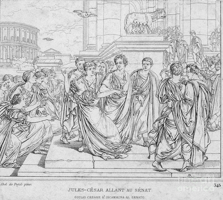 Assassination Of Julius Caesar, 44 Bc Photograph by Science Source