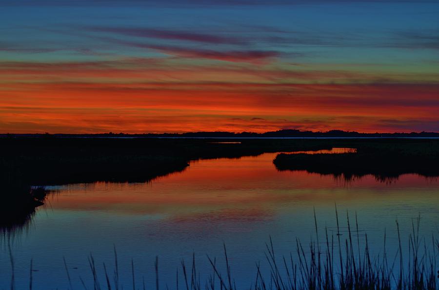 Assateague Bayside Sunset Photograph by Billy Beck