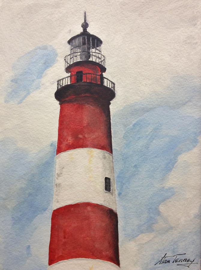Assateague Lighthouse  Painting by Stan Tenney