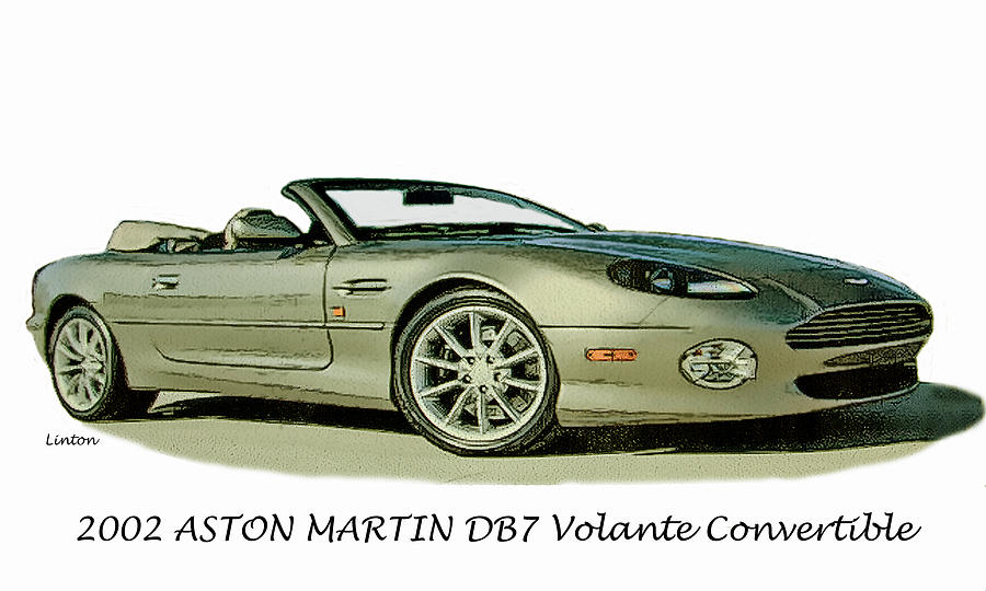 Aston Martin Digital Art by Larry Linton
