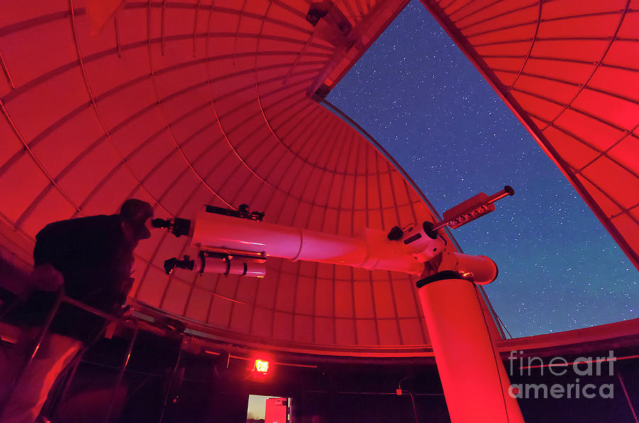 Astronomer Makes Observations Photograph by John Davis