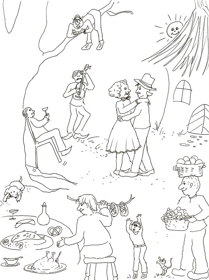 bridal party sketch