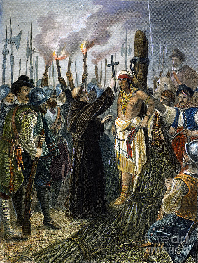 Atahualpa Execution Photograph by Granger
