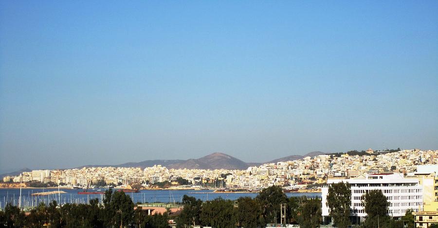 Athens Bay View II Aegean Sea View Homes in Greece Photograph by John Shiron