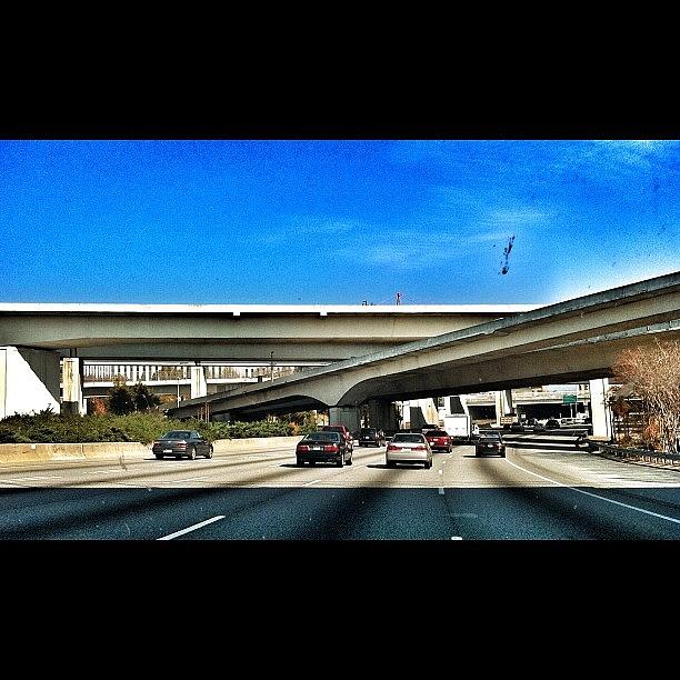 Car Photograph - #atlanta #overpass #underpass #overlap by Josh Humphreys