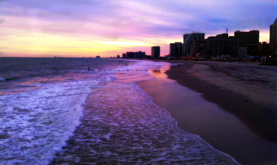 Atlantic City at Sunset Photograph by Bobbie Jo Lyons - Fine Art America