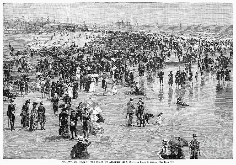 Atlantic City Beach, 1890 Photograph by Granger
